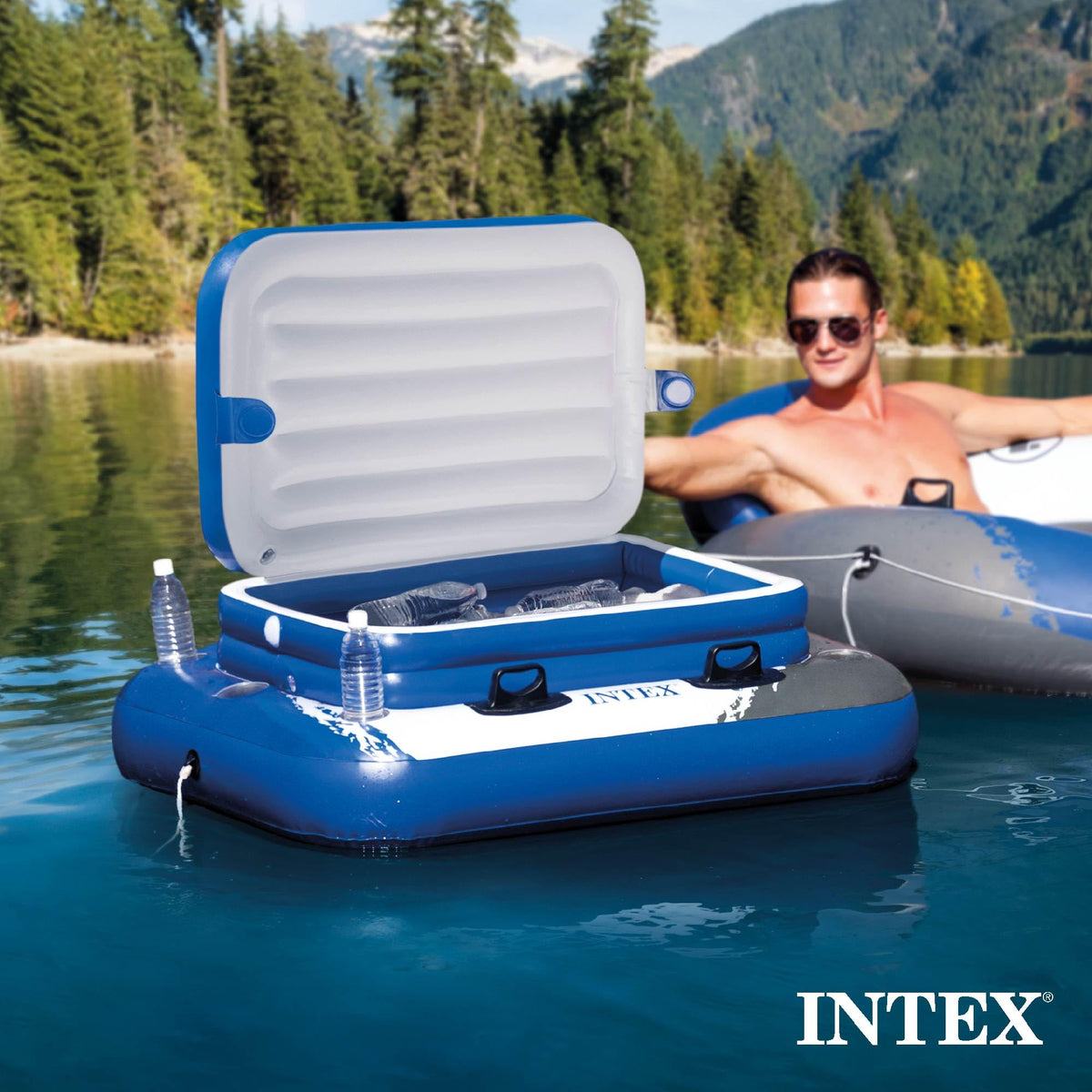Intex Mega Chill II three air chambers enhance safety on the water