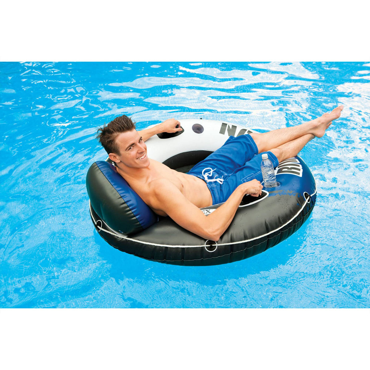 Intex River Run 53-inch diameter provides a stable, roomy floating experience.