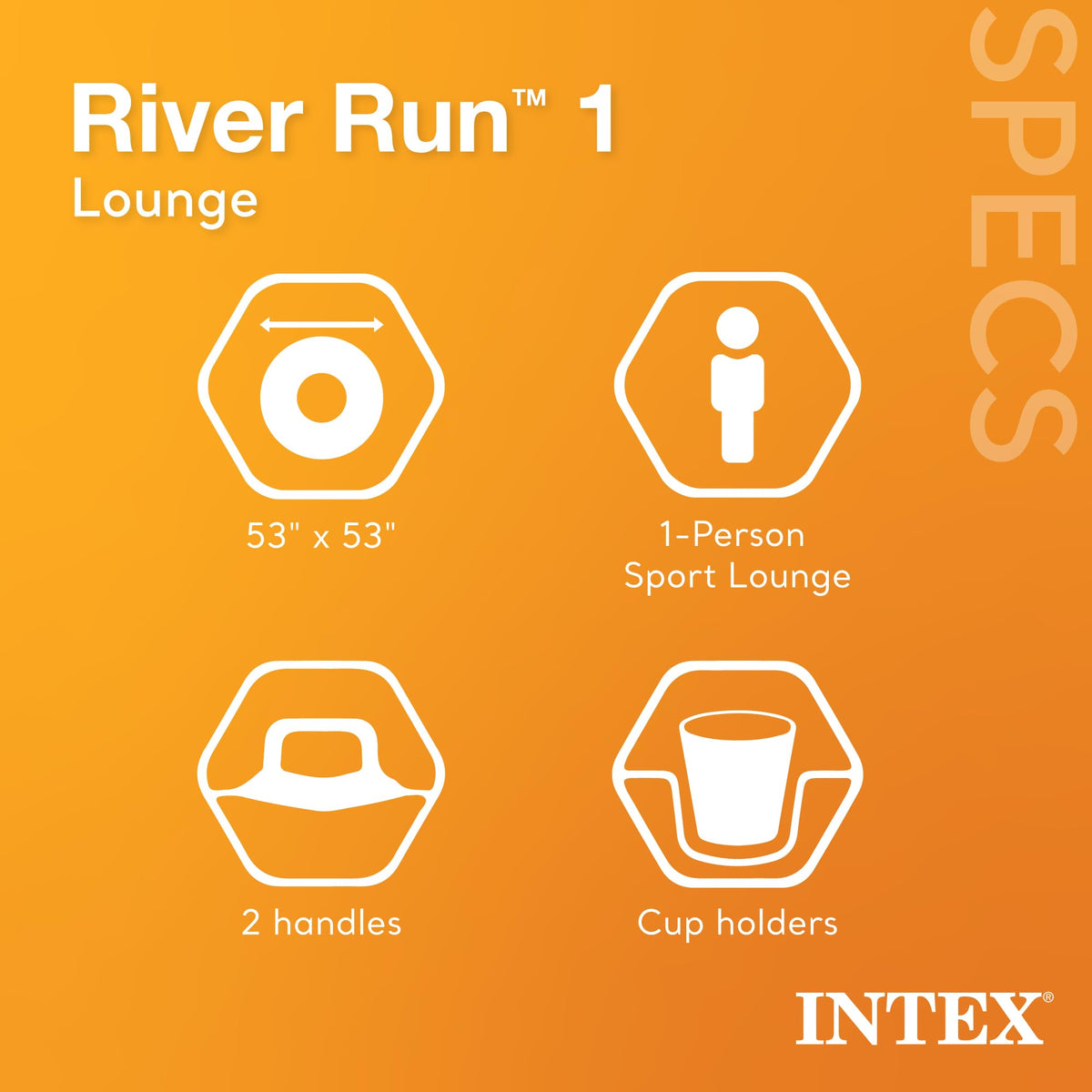 Intex River Run cup holders keep beverages within reach while you relax.