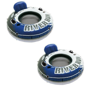 Intex River Run lounge with backrest offers comfortable one-person float for lakes or pools.