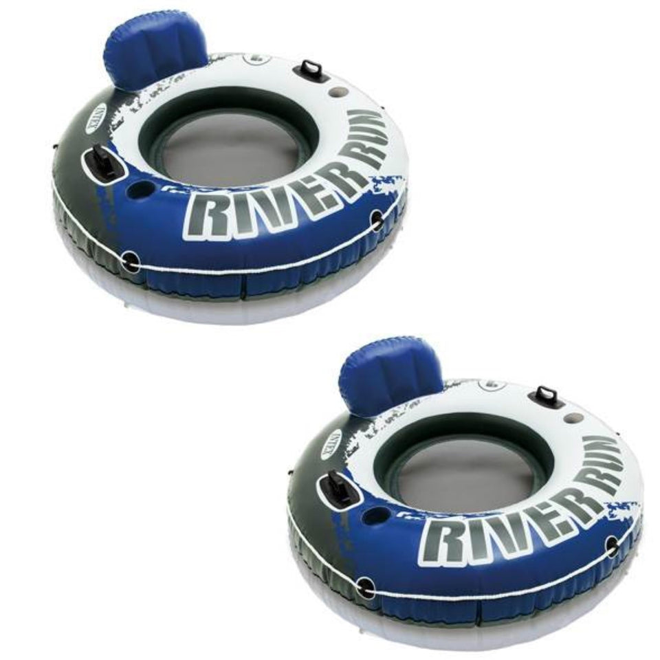 Intex River Run lounge with backrest offers comfortable one-person float for lakes or pools.