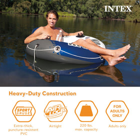 Intex River Run mesh bottom cools you while floating on water.