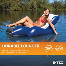 Intex side cup holders keep drinks within easy reach.