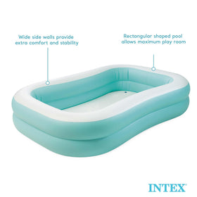Intex Swim Center pool sturdy double-ring sidewalls on display