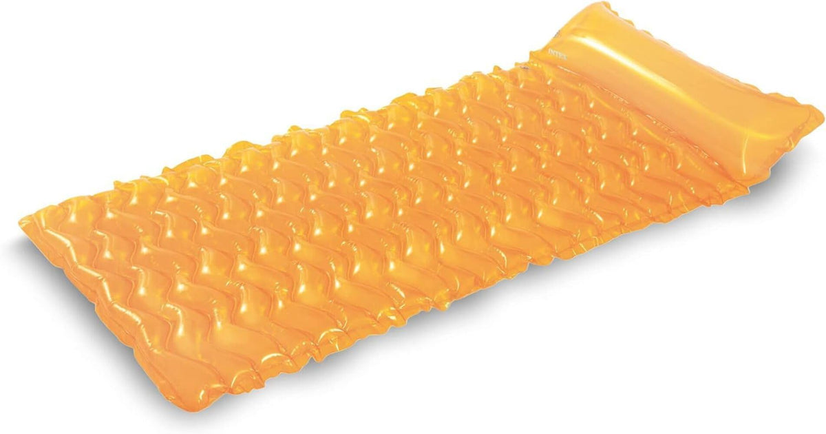 Intex Tote-N-Float Wave Mat measures 90 by 34 inches for adults
