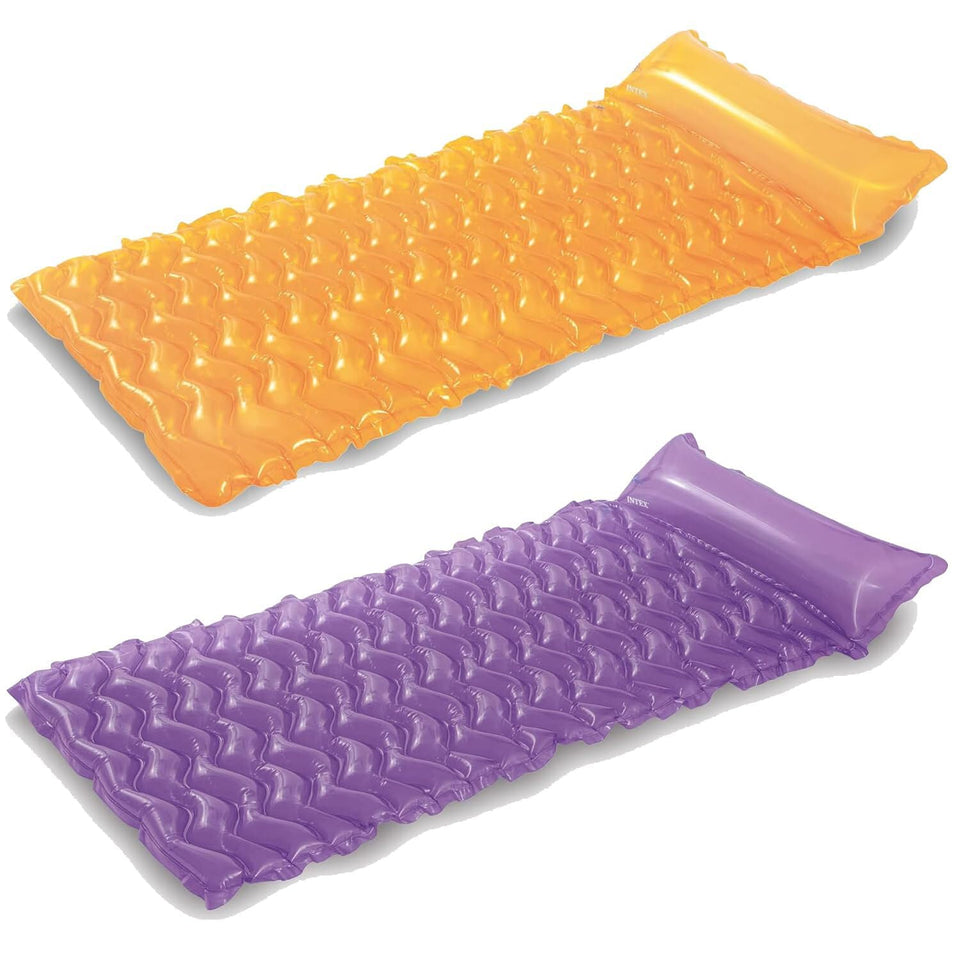 Intex Tote-N-Float Wave Mat floating in pool for relaxing lounging