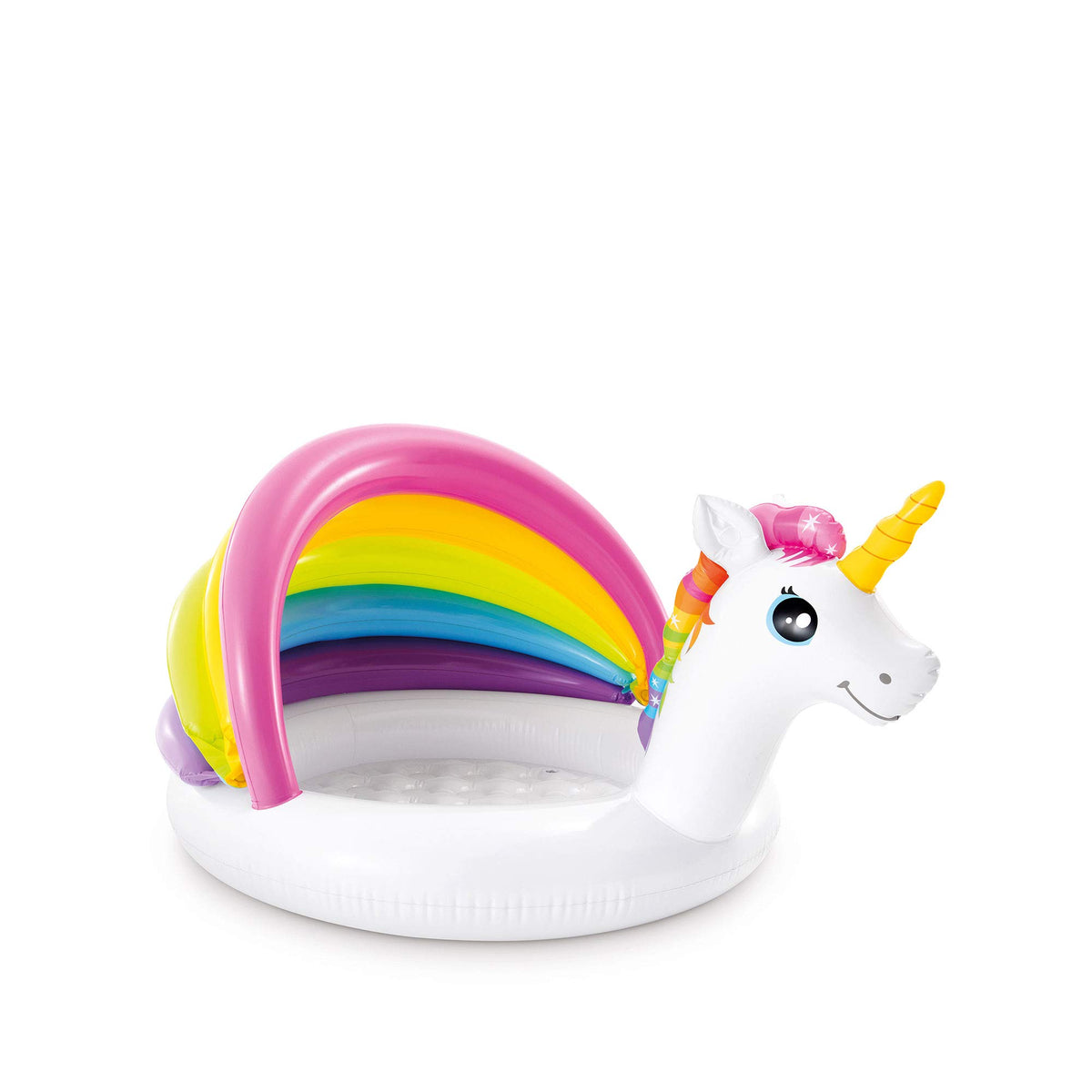 Intex unicorn pool with soft floor designed for safe toddler play.