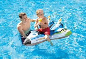 Intex water gun plane float deflated dimension label for storage