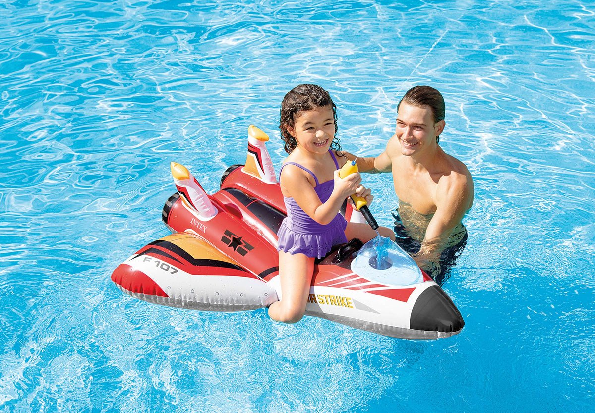 Intex water gun plane float handle detail showing secure grip