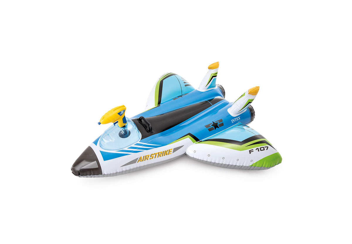 Intex water gun plane float side view with sturdy grab handles