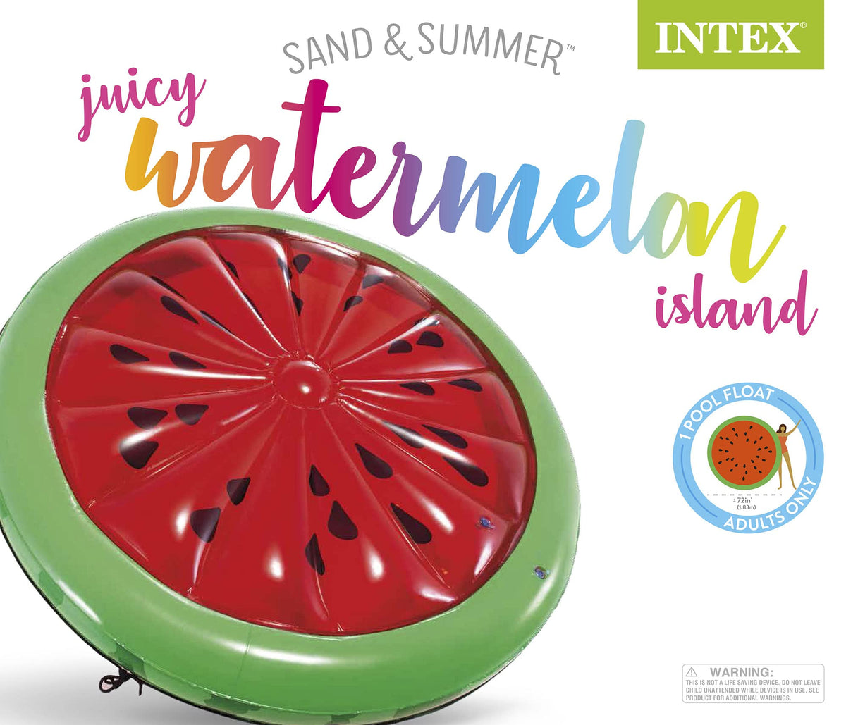 Intex Watermelon float with repair patch included for quick, hassle-free fixes.