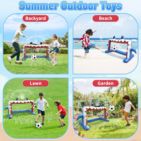 Intoypad inflatable soccer ball included for quick setup and active kicking practice.