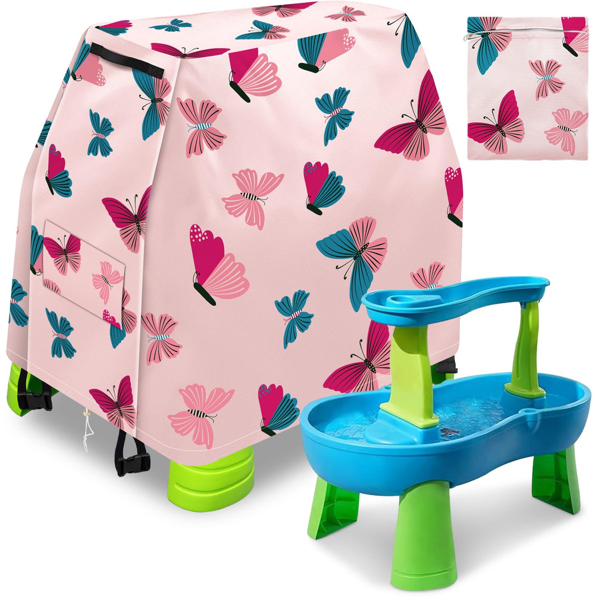 Intoypad kids water table cover protects Step2 Rain Showers from sun and debris.