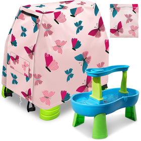 Intoypad kids water table cover protects Step2 Rain Showers from sun and debris.