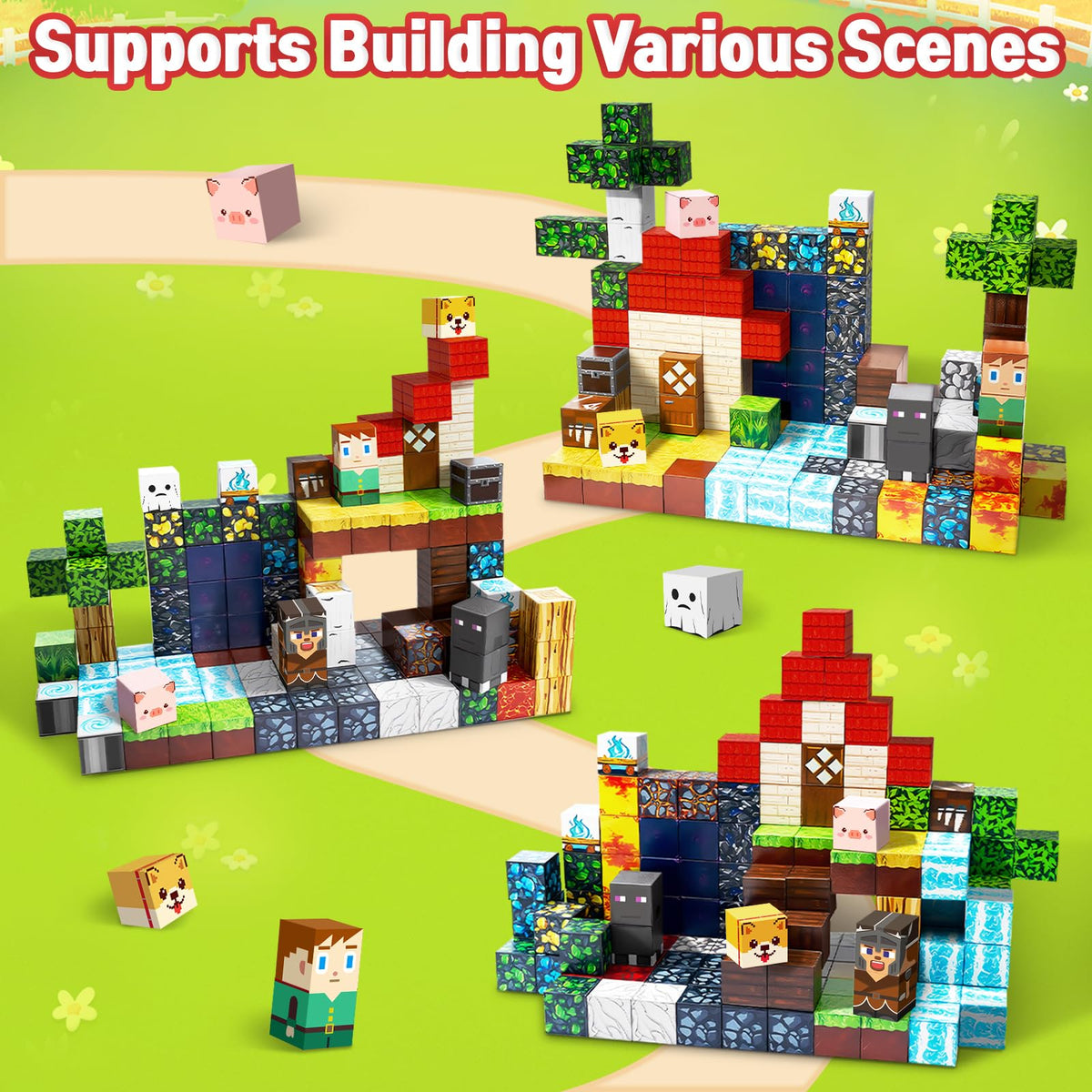 Intoypad magnetic tiles support STEM learning through stacking and rebuilding.