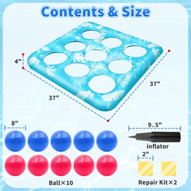 Intoypad red and blue 8-inch pool balls for clear gameplay