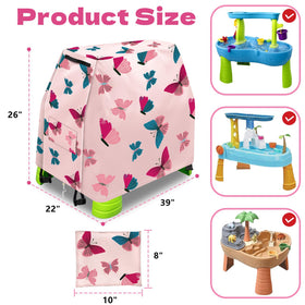 Intoypad water table cover windproof elastic hem and buckles for secure outdoor use.