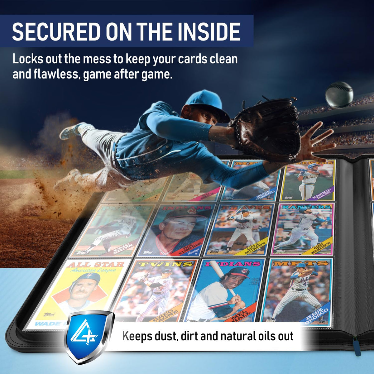 Invested Alliance dust and oil protection helps preserve collectibles