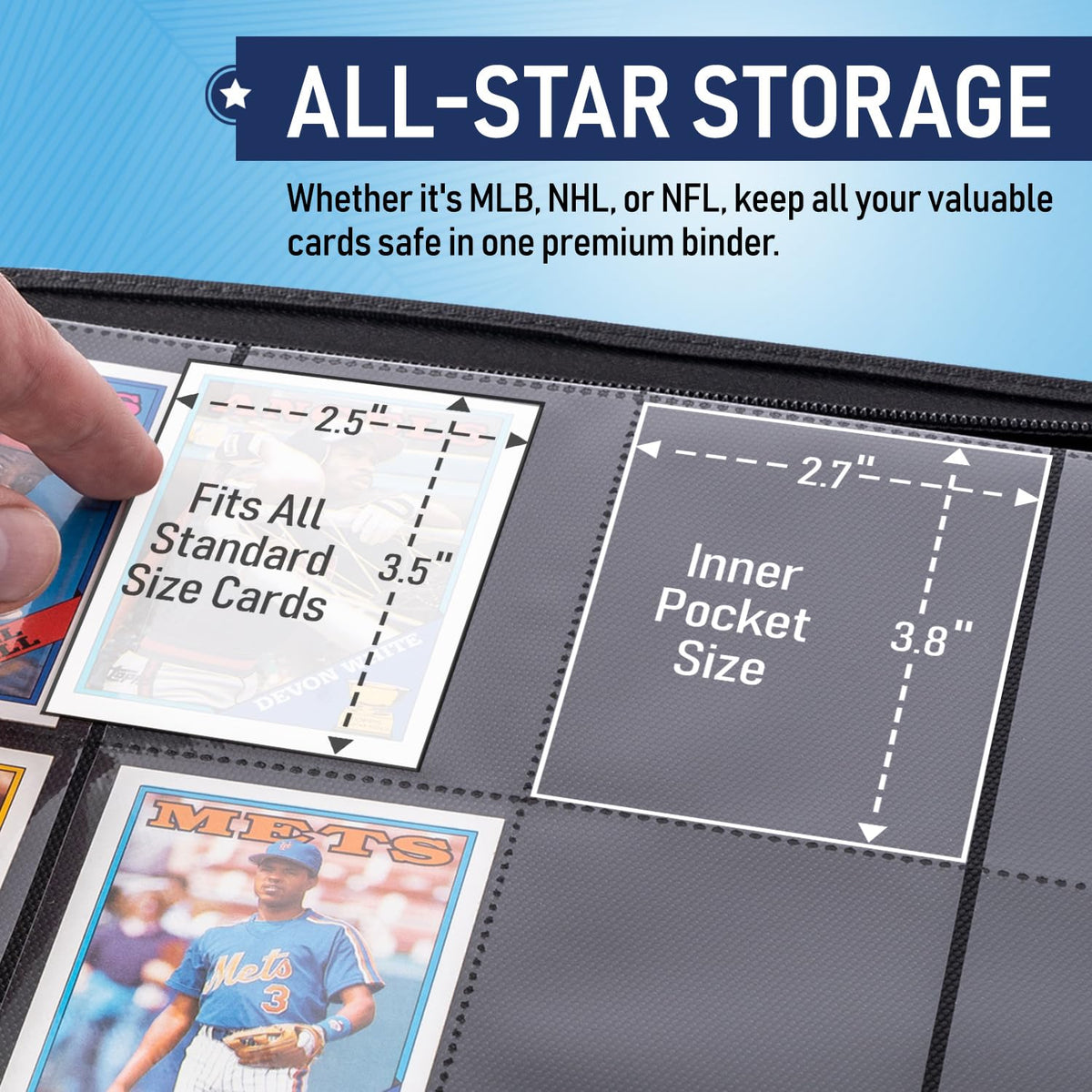 Invested Alliance binder fits standard 2.5 x 3.5 inch cards