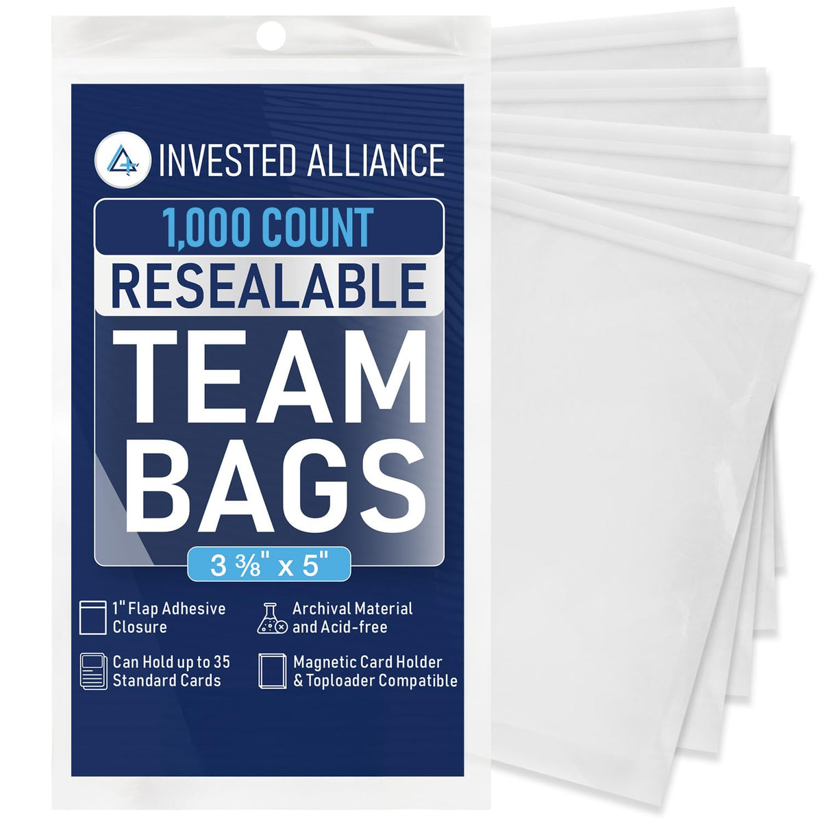 Invested Alliance team bags toploader fit protect cards during handling.