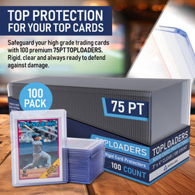 Invested Alliance top loader visual shows thick 75pt card compatibility