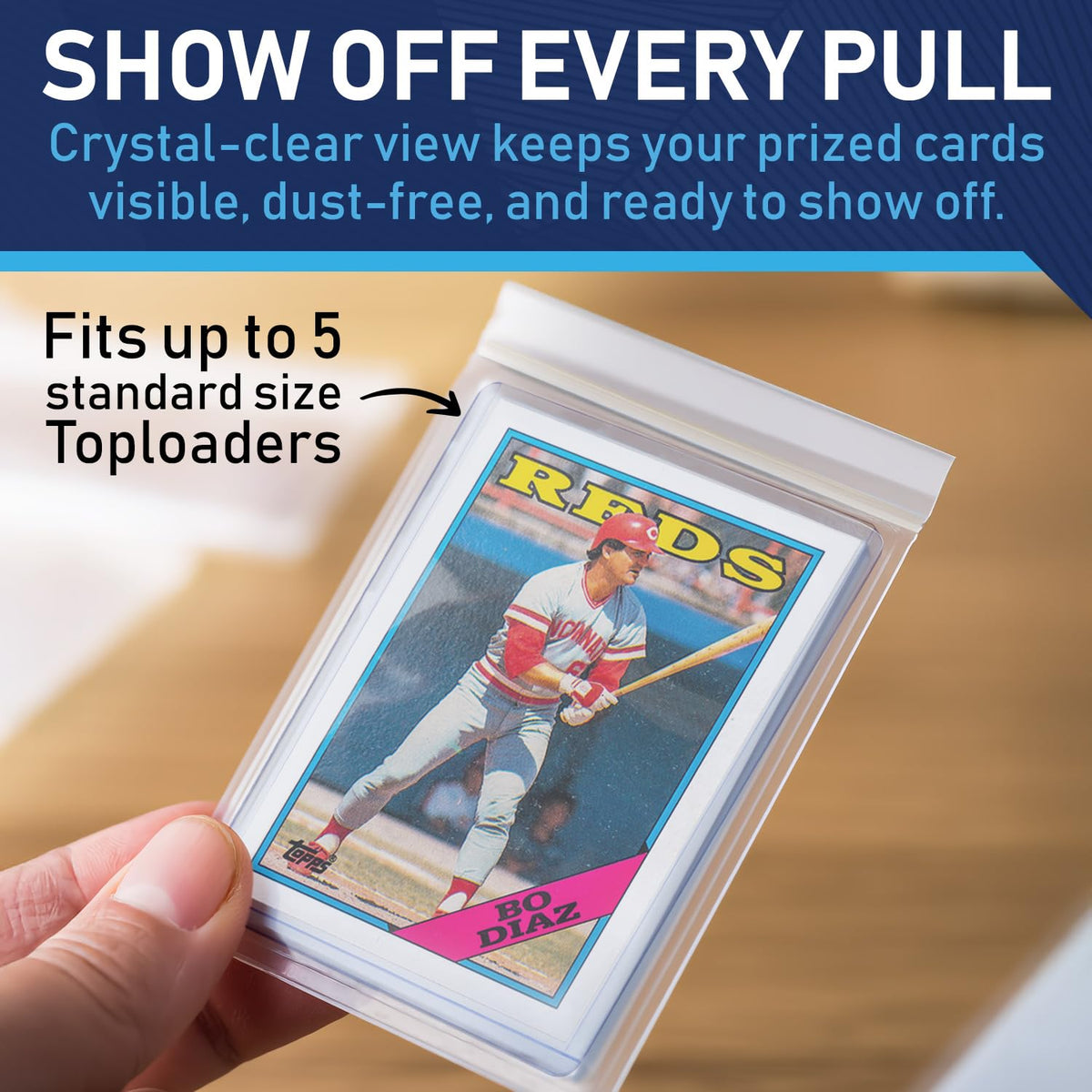 Invested Alliance toploader and sleeve compatibility for versatile card protection.