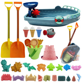 IOKUKI long shovels and bath boat for outdoor sand play and water fun