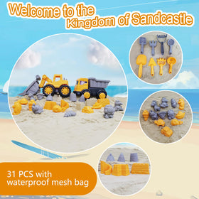 IOKUKI mesh beach bag keeps toys organized and portable