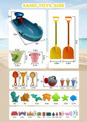 IOKUKI colorful sand castle molds for imaginative seaside play