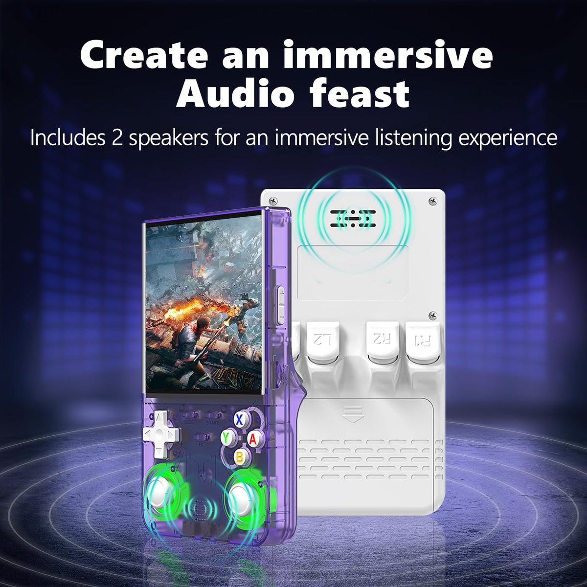 ioscre R36 Ultra 3000mAh battery supports long gaming sessions.