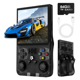 ioyasba R36MAX front view shows a portable handheld console for on-the-go gaming.