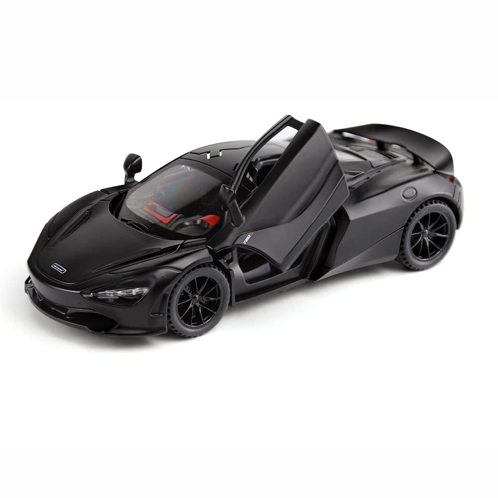 ipariser Alloy Collectible Black McLaren 720s front doors open for display