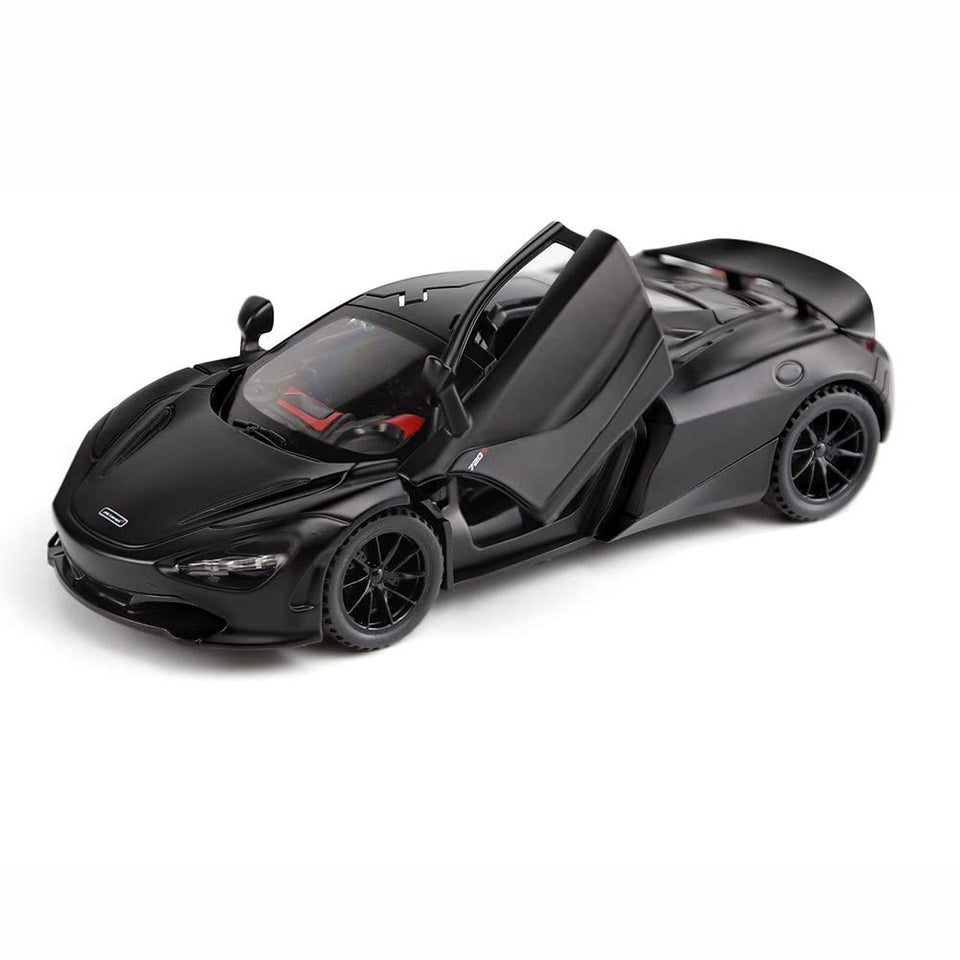 ipariser Alloy Collectible Black McLaren 720s front doors open for display