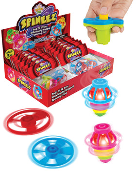 IPIDIPI TOYS Spineez UFO top in red lights up during play for party entertainment