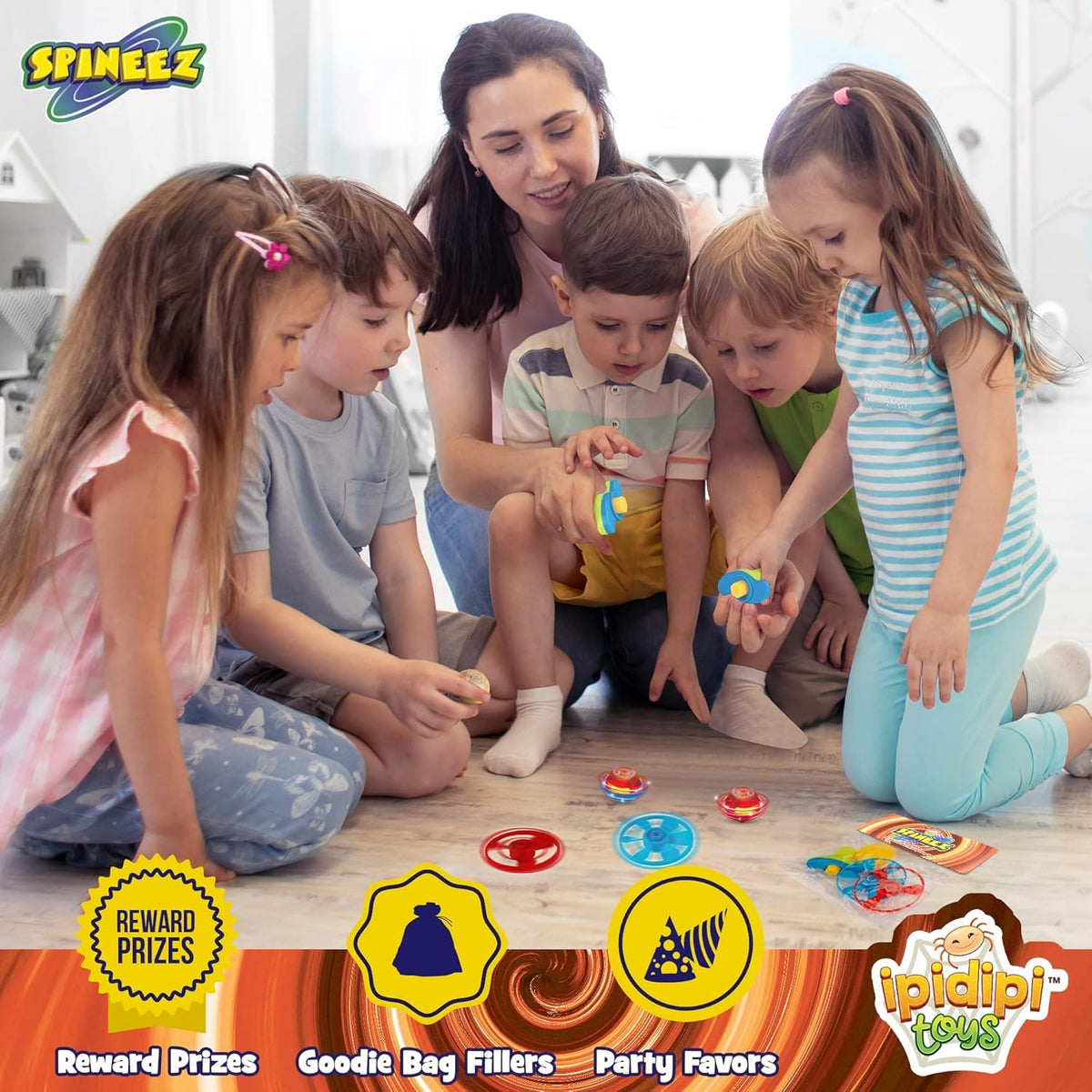 IPIDIPI TOYS Spineez UFO top lights up and whirls, creating mini celebrations