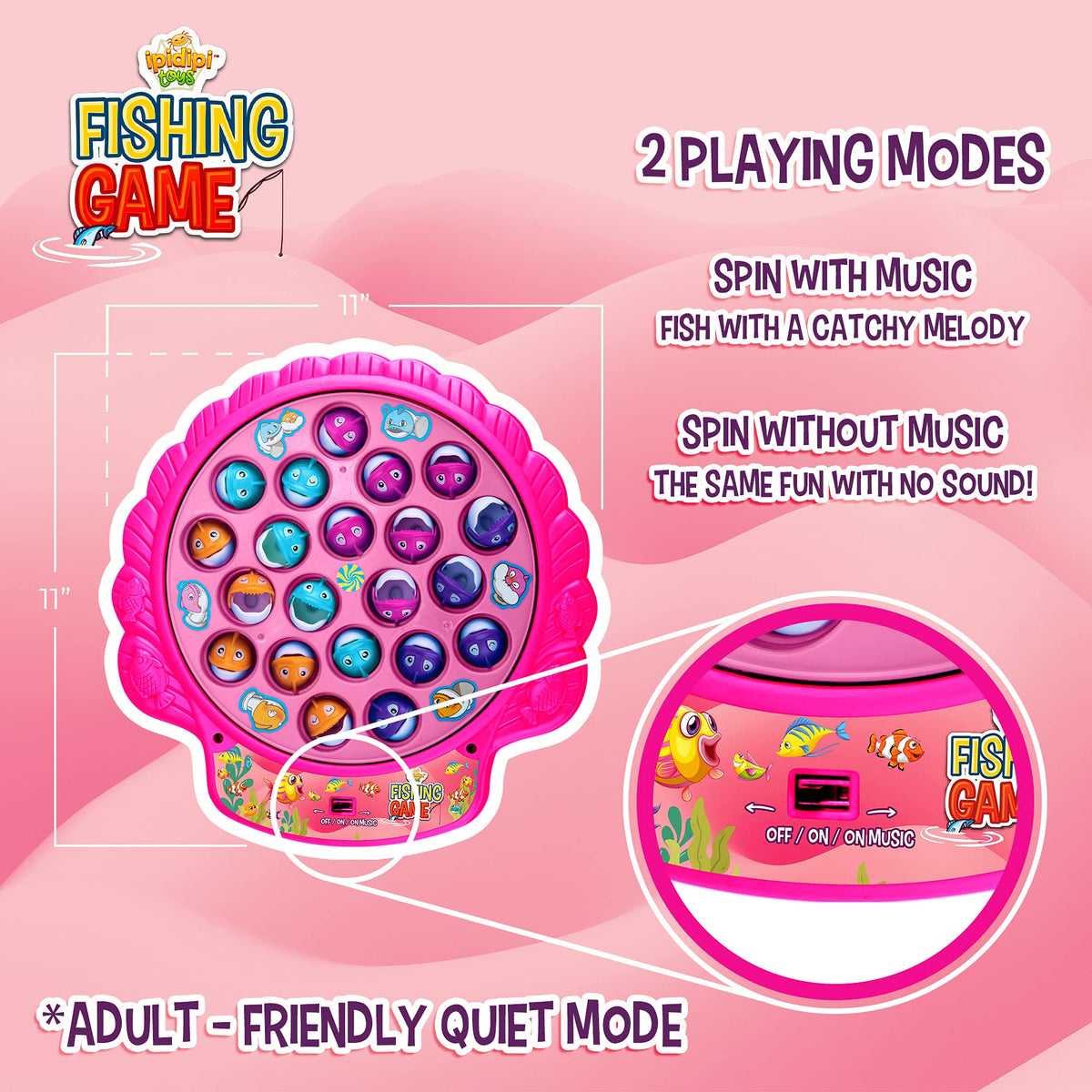 Colorful 21 fish ready for quick catch-and-release fun with IPIDIPI TOYS.