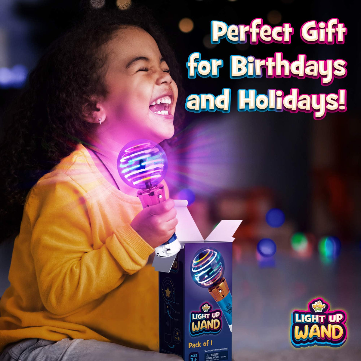 IPIDIPI TOYS globe wand button-activated lights create a quick sensory show.