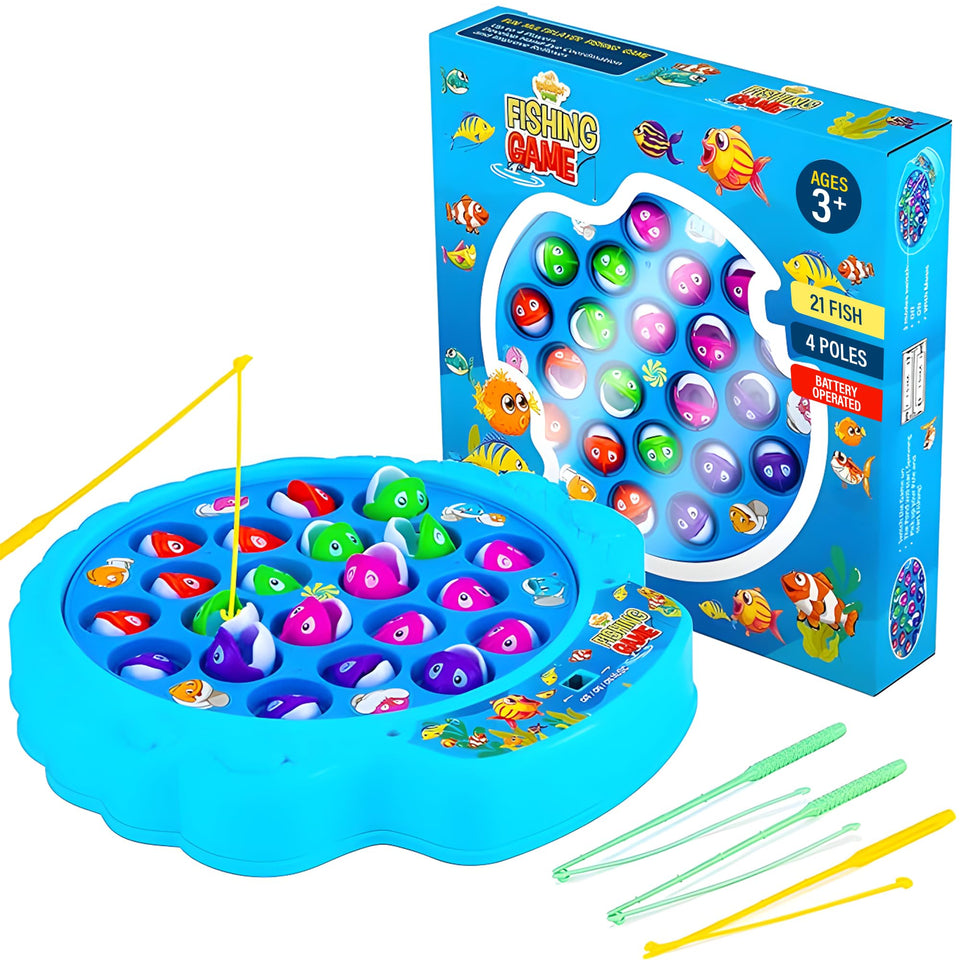 IPIDIPI TOYS fishing game with 21 colorful fish for kids 3+