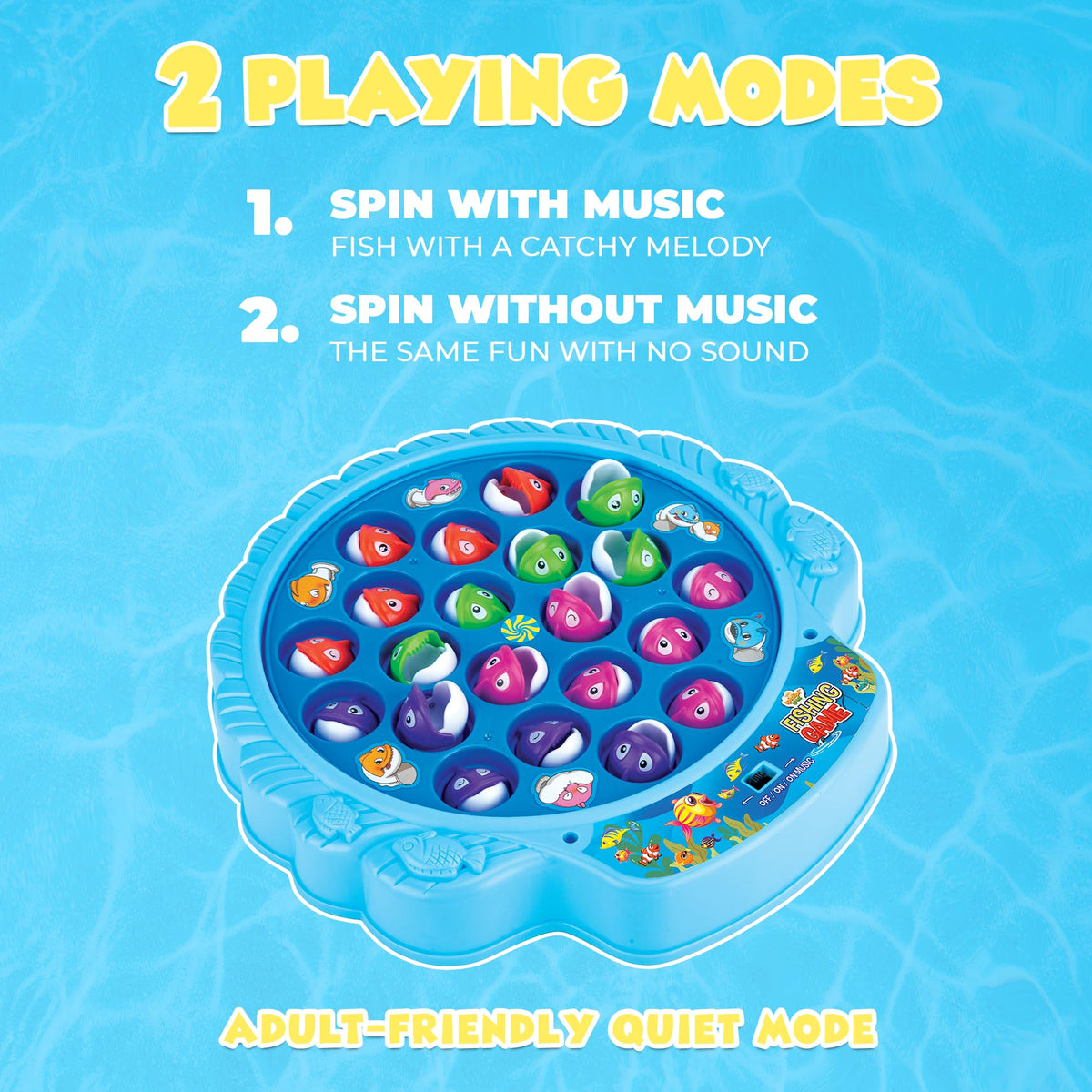 IPIDIPI TOYS fishing game with 4 poles for group play and turns