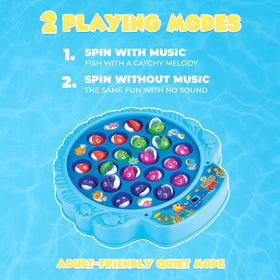 IPIDIPI TOYS fishing game with 4 poles for group play and turns