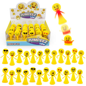 IPIDIPI TOYS Jumpeez LED Rocket Poppers action closeup showing glow and bounce for party fun