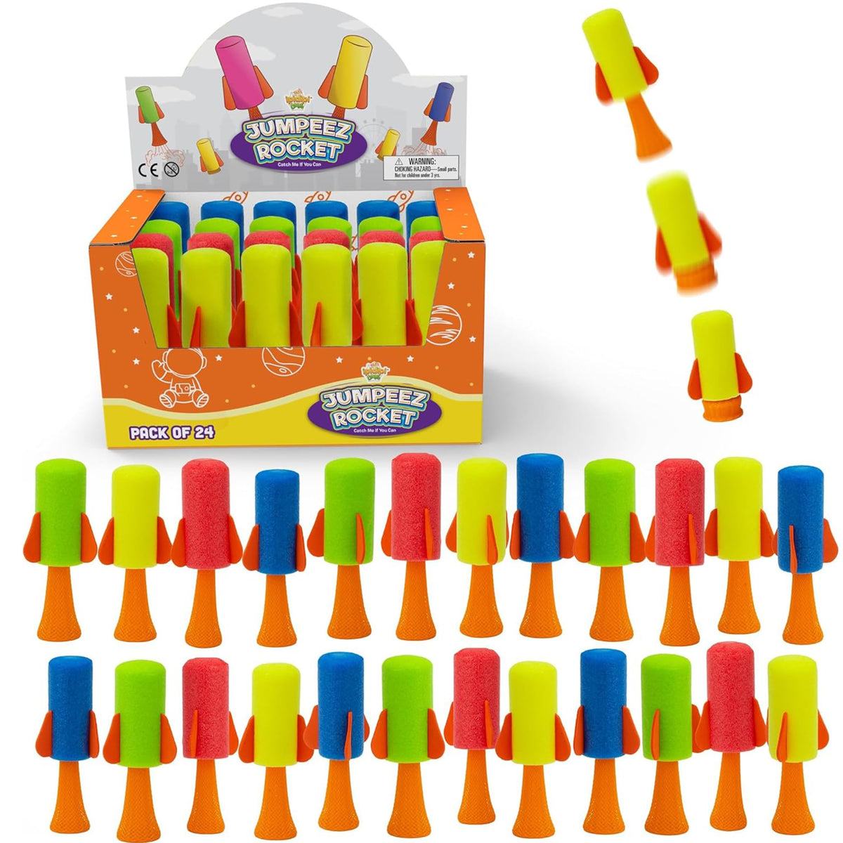 IPIDIPI TOYS Jumpeez rocket poppers pack ready for party favors and classroom prizes.