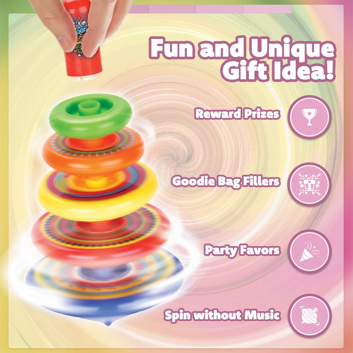 IPIDIPI TOYS Spineez 15-piece UFO spinner set, versatile toys for solo or group play.