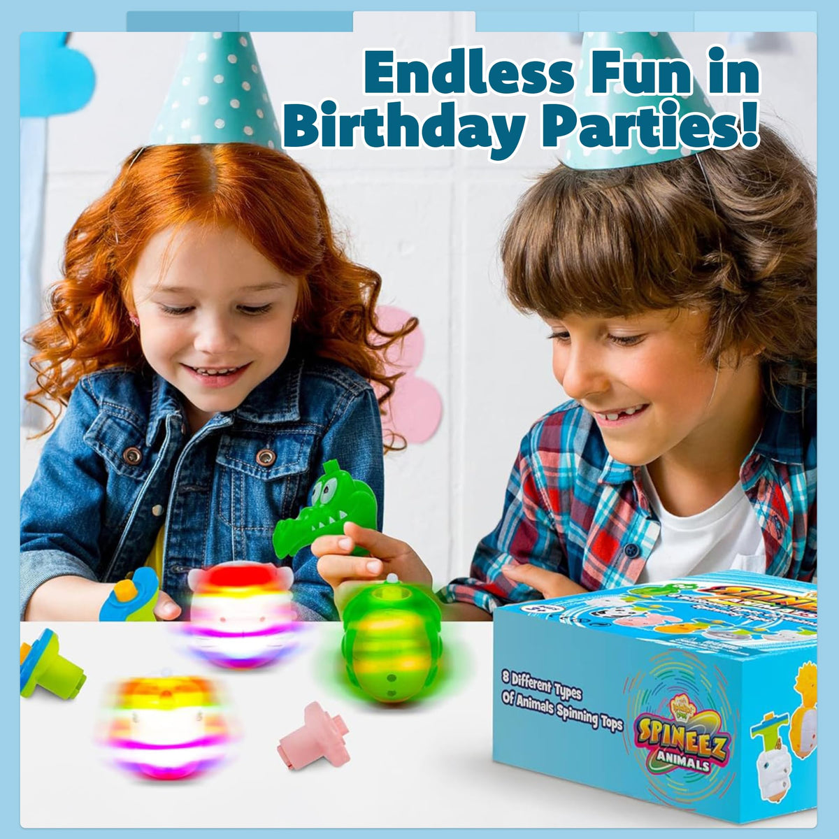 IPIDIPI TOYS Spineez zebra light-up top for birthday goodie bags