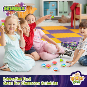 IPIDIPI TOYS Spineez blue light-up top child play shows quick twist and spin