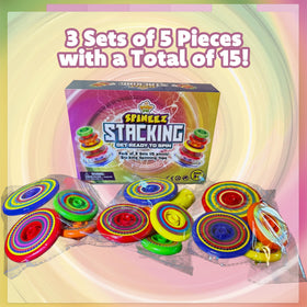 IPIDIPI TOYS Spineez mega top stack action, stacking and spinning for creative challenges.