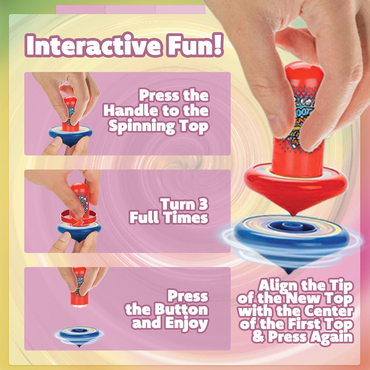 IPIDIPI TOYS Spineez safe durable plastic, kid-friendly tops for everyday fun.