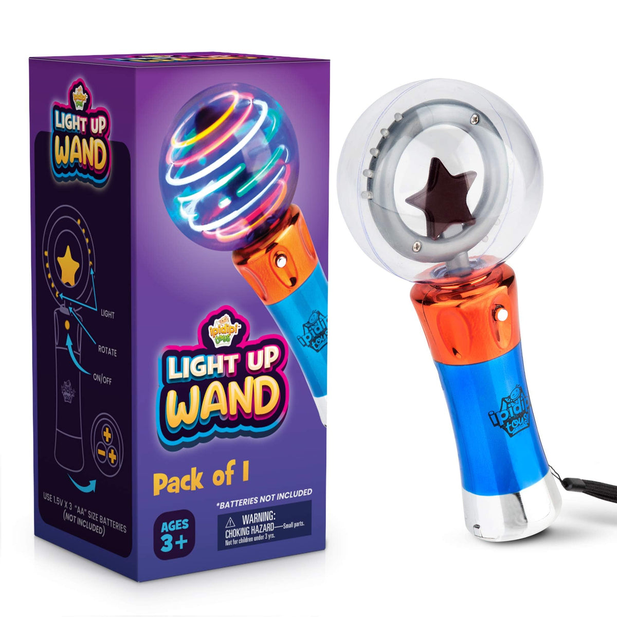 IPIDIPI TOYS dual-pack wand set is perfect for gifts and goodie bags.