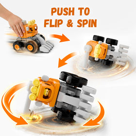 iPlay 360-degree rotating stunt car delivering spins for creative pretend play.