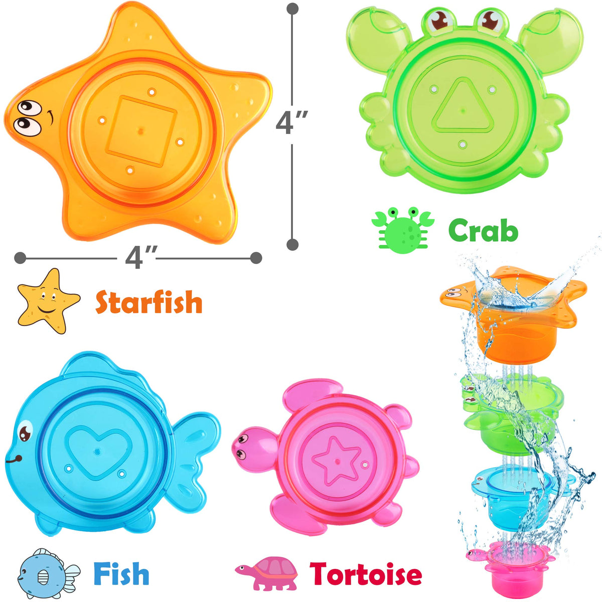 iPlay octopus squirt toy for splashy surprises and hand-eye play.